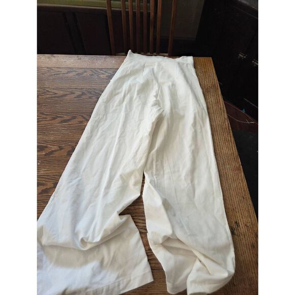 Maria de la Orden cream corduroy wide leg pants sz Small - Picture 4 of 4